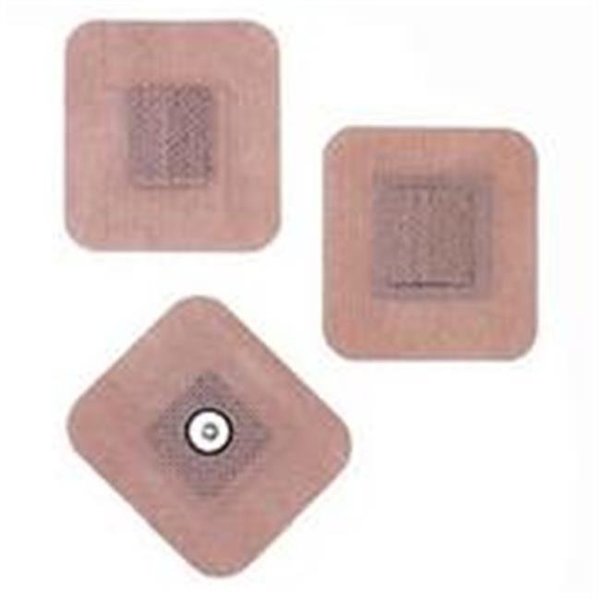 Uni-Patch Uni-Patch 633 Multi - Day 2.25 in. X 2.5 in. Sq.; Pin; Tan Cloth; Disposable Electrodes 32 Per Pkg 633